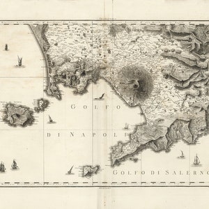 1794 Map of Naples, Italy