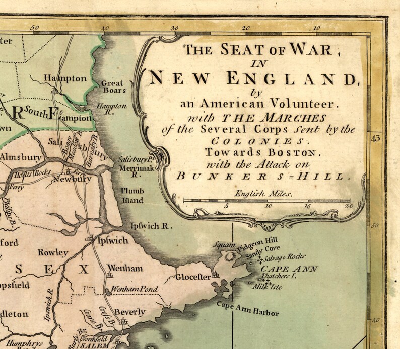 1775 Map of Boston image 2