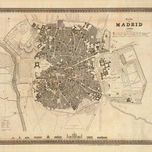1844 Map of Madrid