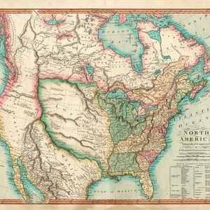 1824, Karte von Nordamerika