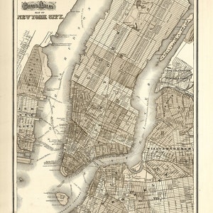 1873-Karte von New York City