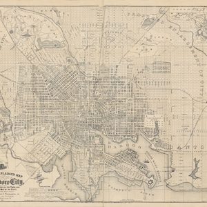 1886 Map of Baltimore