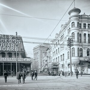 Vintage Photograph of Carondelet Street in New Orleans circa 1903