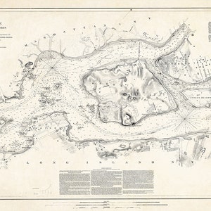 Carta nautica del 1875 di Hell Gate