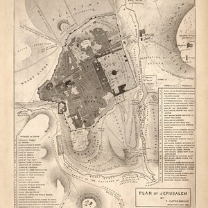 1835 Map of Jerusalem