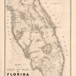 1838-Karte von Florida