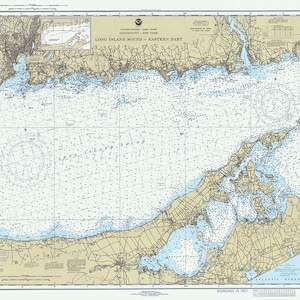 1980 Nautical Chart of Long Island Sound