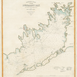 1876 Seekarte von Bussard's Bay