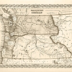 1856-Karte von Washington & Beton