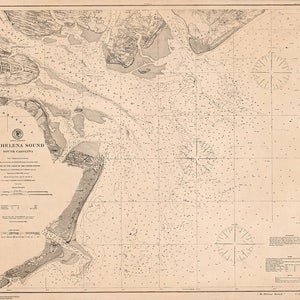 1868 Seekarte des St. Helena Sound