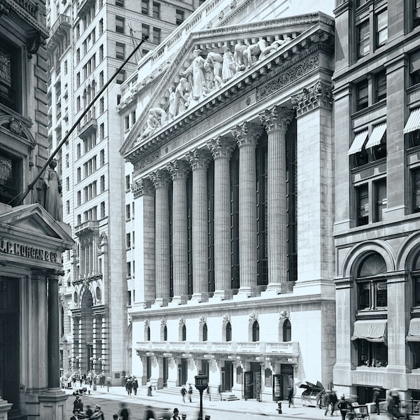 Vintage Photograph of The New York Stock Exchange circa 1904