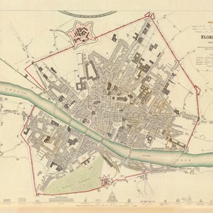 1835 Map of Florence