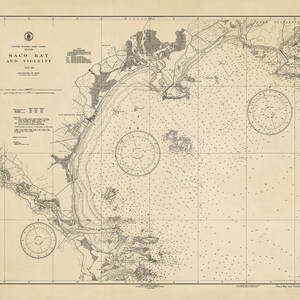 Carta náutica de la bahía de Saco de 1943