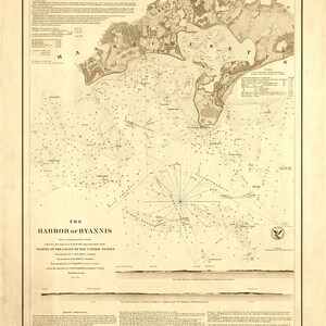 1850 Seekarte von Hyannis Hafen