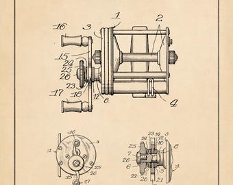 Stampa di brevetto per mulinello da pesca