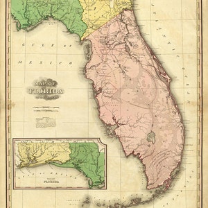 1823- Karte von Florida