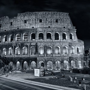 Black & White Photograph of the Colosseum