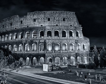 Black & White Photograph of the Colosseum