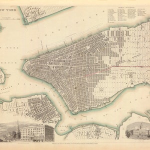 Mapa de la ciudad de Nueva York de 1840