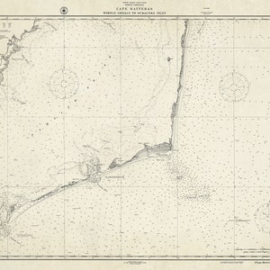 1918 Seekarte von Kap Hatteras