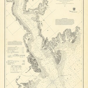 1861 Nautical Chart of the Rappahannock River