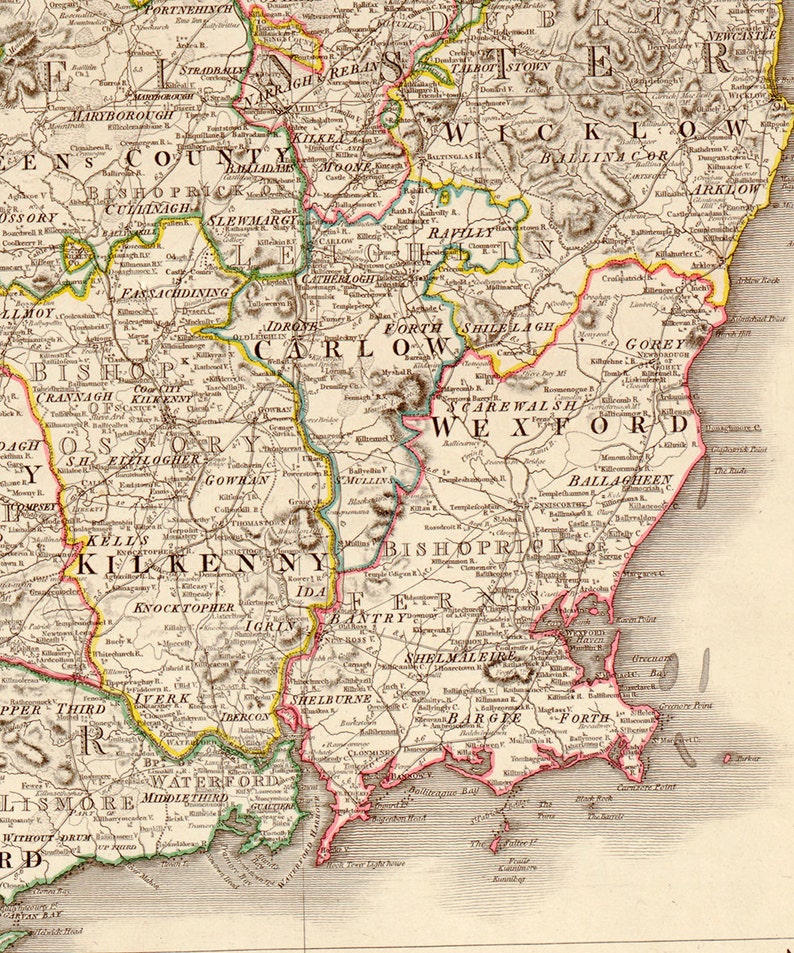 1797 Map of Ireland - Etsy