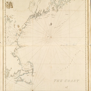 1776 Seekarte der Küste von Neuengland