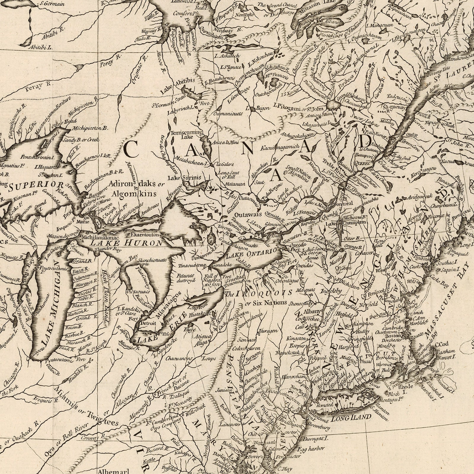 1774 Map of North America Etsy