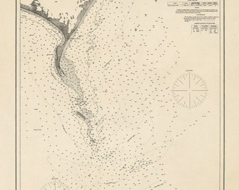 1865 Seekarte von Kap Ausguck der Untiefen
