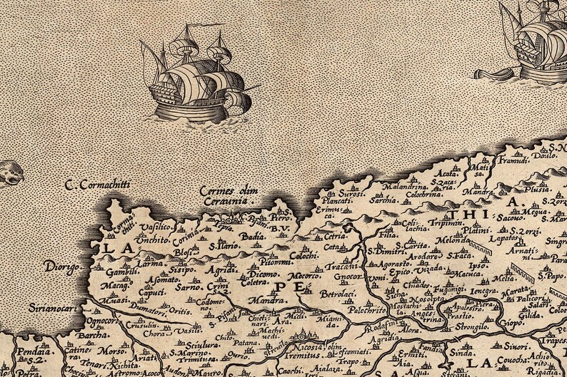 1573 Map of Cyprus - Etsy