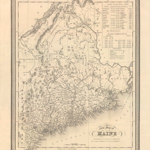 1848 Map of Maine