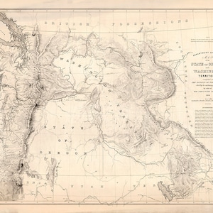 1859 Map of Oregon and Washington