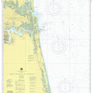 1977 Nautical Chart of Florida Coast