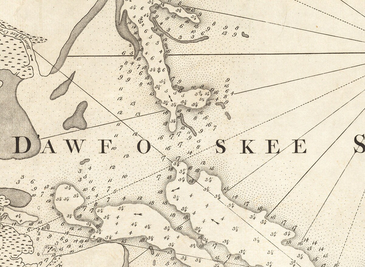 1773 Nautical Chart of Daufuskie Sound Etsy