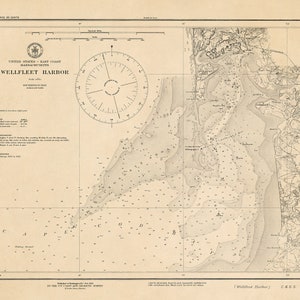 1921 Seekarte des Wellfleet Hafens