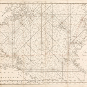 1792 Seekarte des Atlantiks