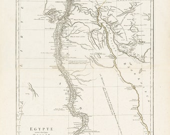 Mappa dell'Egitto del 1765