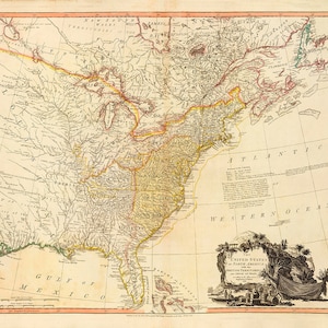 1796 Carte de l'Amérique