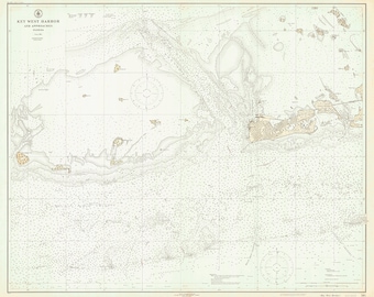 1923 Nautical Chart of Key West Harbor
