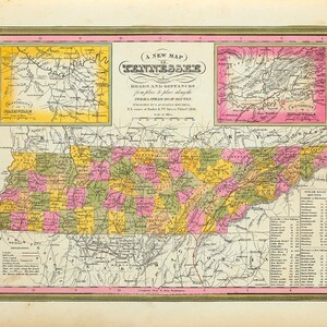 1846 Map of Tennessee