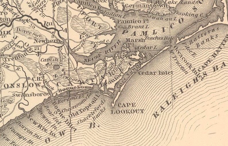 1848 Map of North Carolina image 2