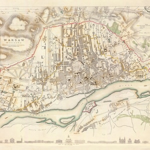 1831 Map of Warsaw