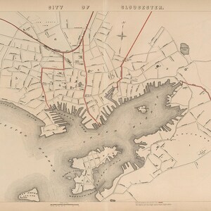 1891 Map of Gloucester, Massachusetts