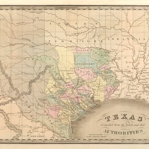 1848 Map of Texas