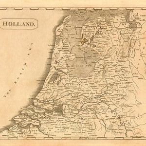 1812 Carte de la Hollande