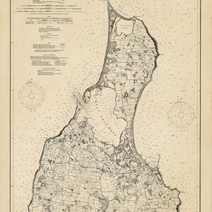 Carta nautica di Block Island del 1887