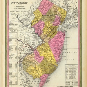 1846 Map of New Jersey