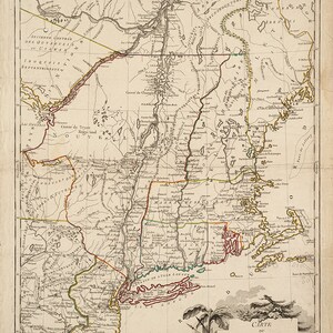 1777 Map of Northeast America