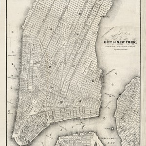 Mapa de la ciudad de Nueva York de 1860