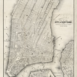 1860 Map of New York City image 1